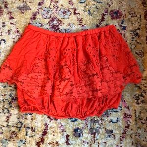 Free People Embroidered Crop Tube Top